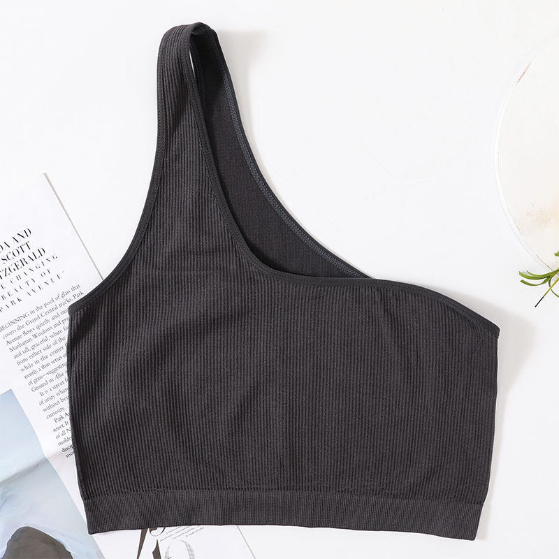 One Shoulder Tank Tops Women S - T Shirt Bra Seamless ulasan dan harga