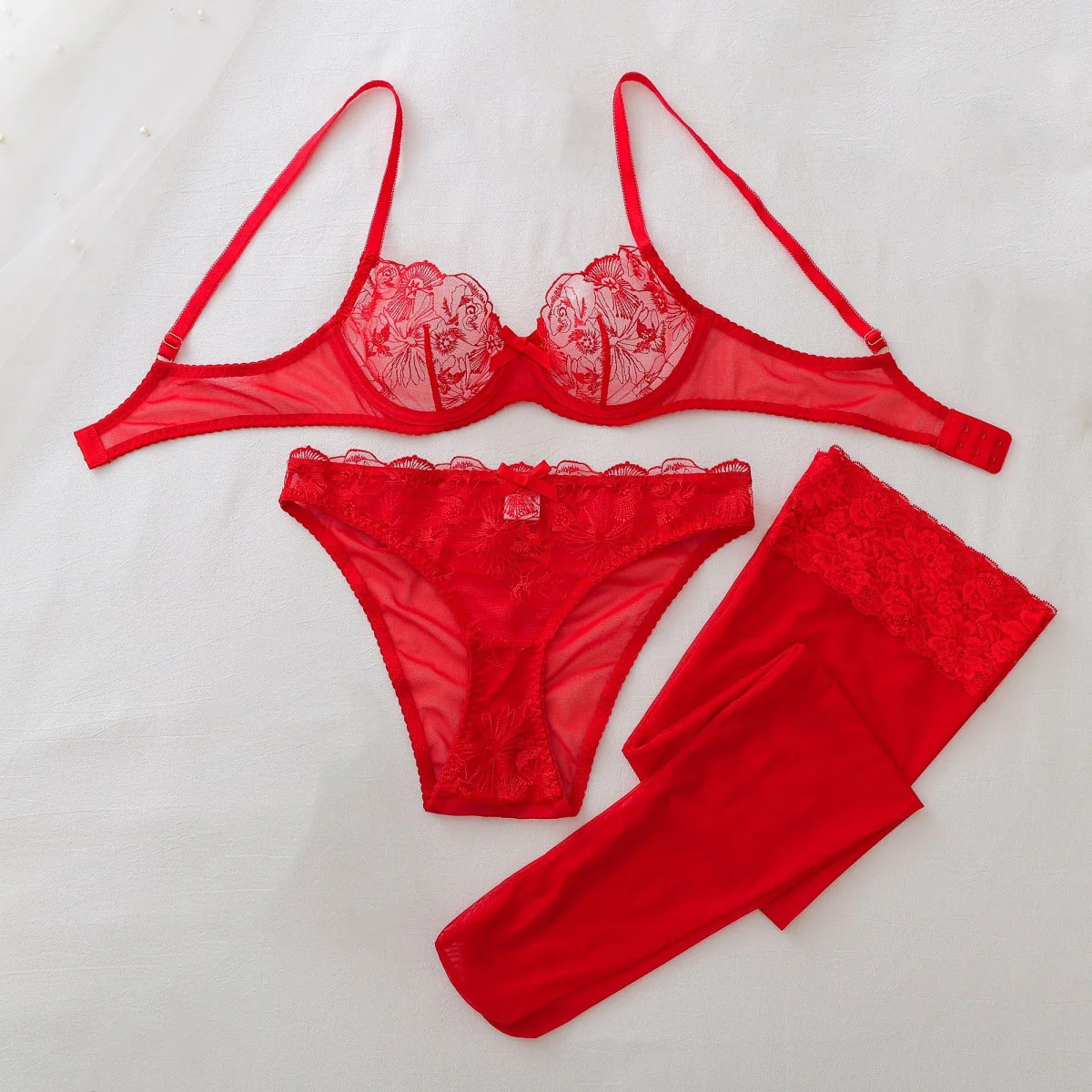 See Through Mesh Erotic set Wo - Sheer Bra Lace ulasan dan harga