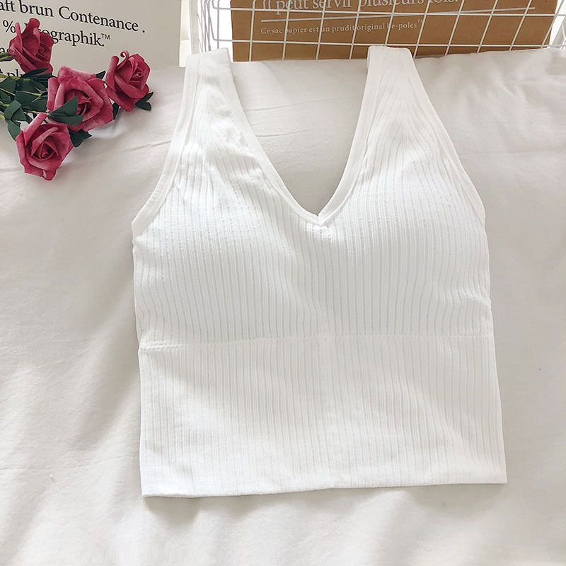 Women's Tank Crop Tops Female  - T Shirt Bra Seamless ulasan dan harga