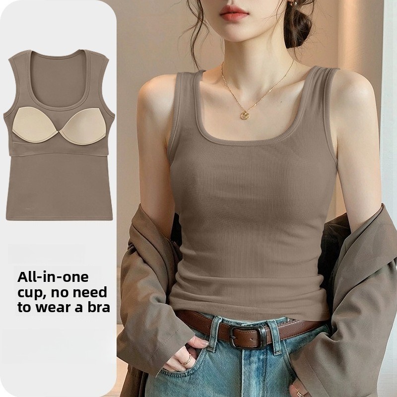 New Seamless Built-in Bra Tank - T Shirt Bra Seamless ulasan dan harga